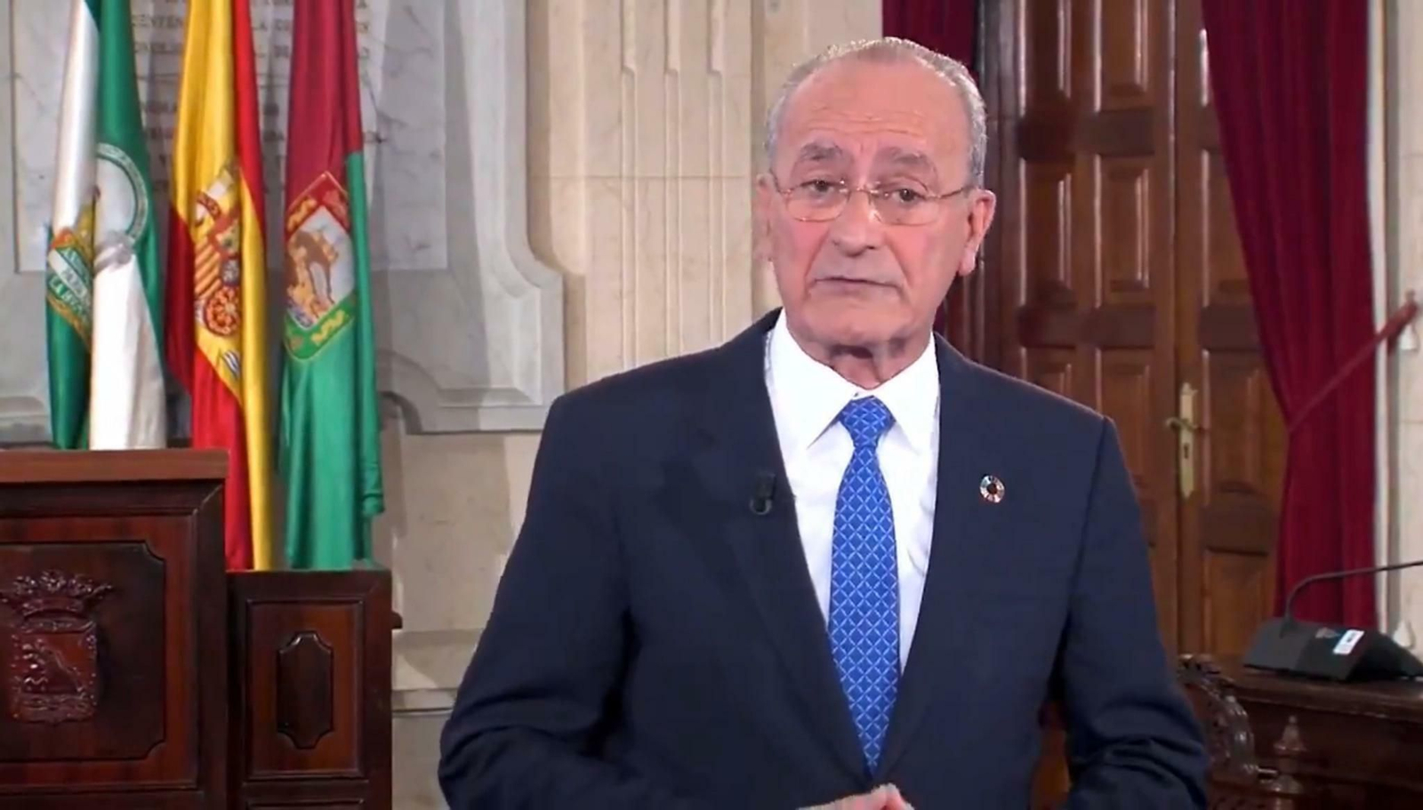 Francisco de la Torre, durante el mensaje de Navidad.