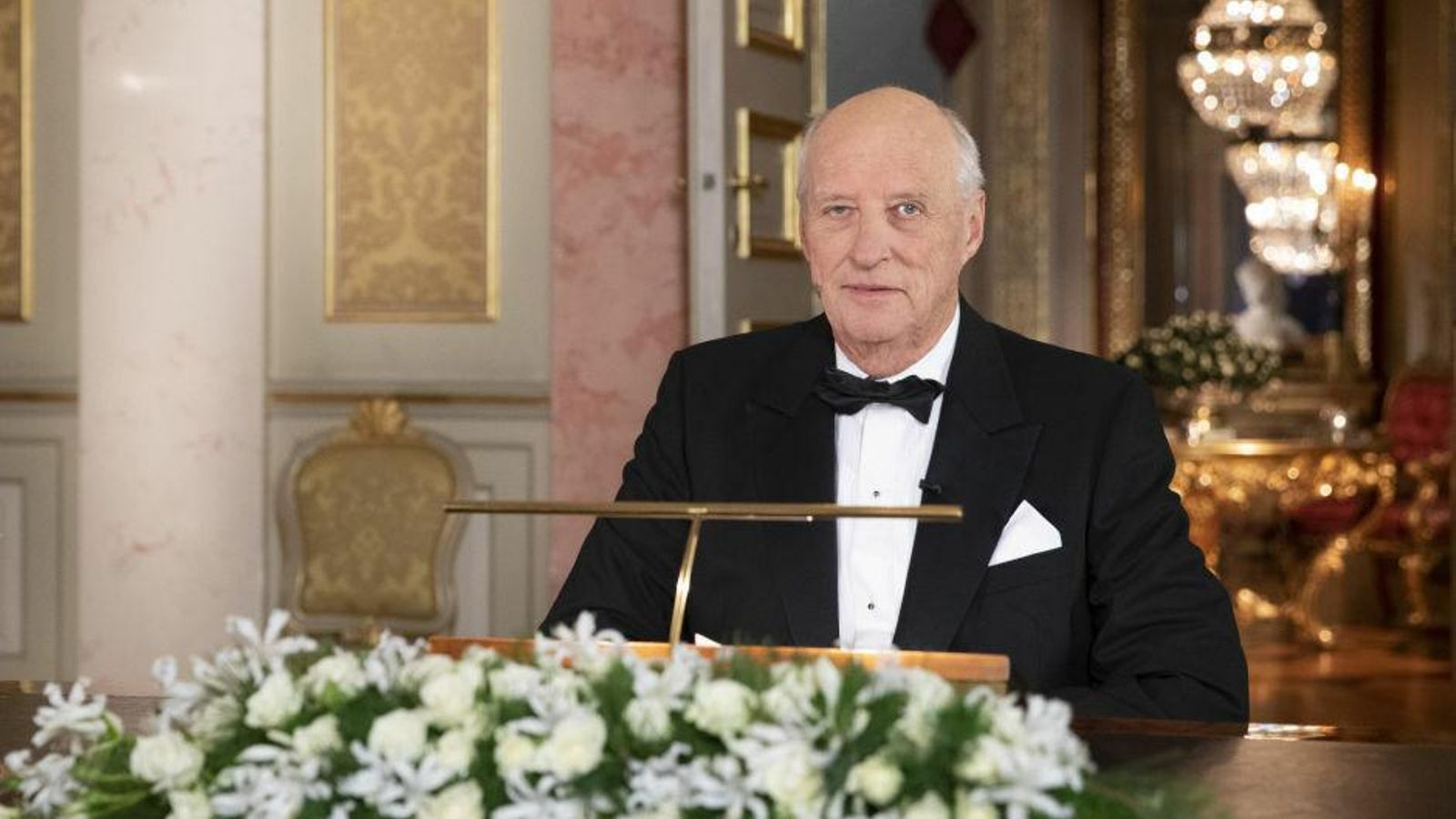 El rey Harald en su discurso El rey Harald en su discurso