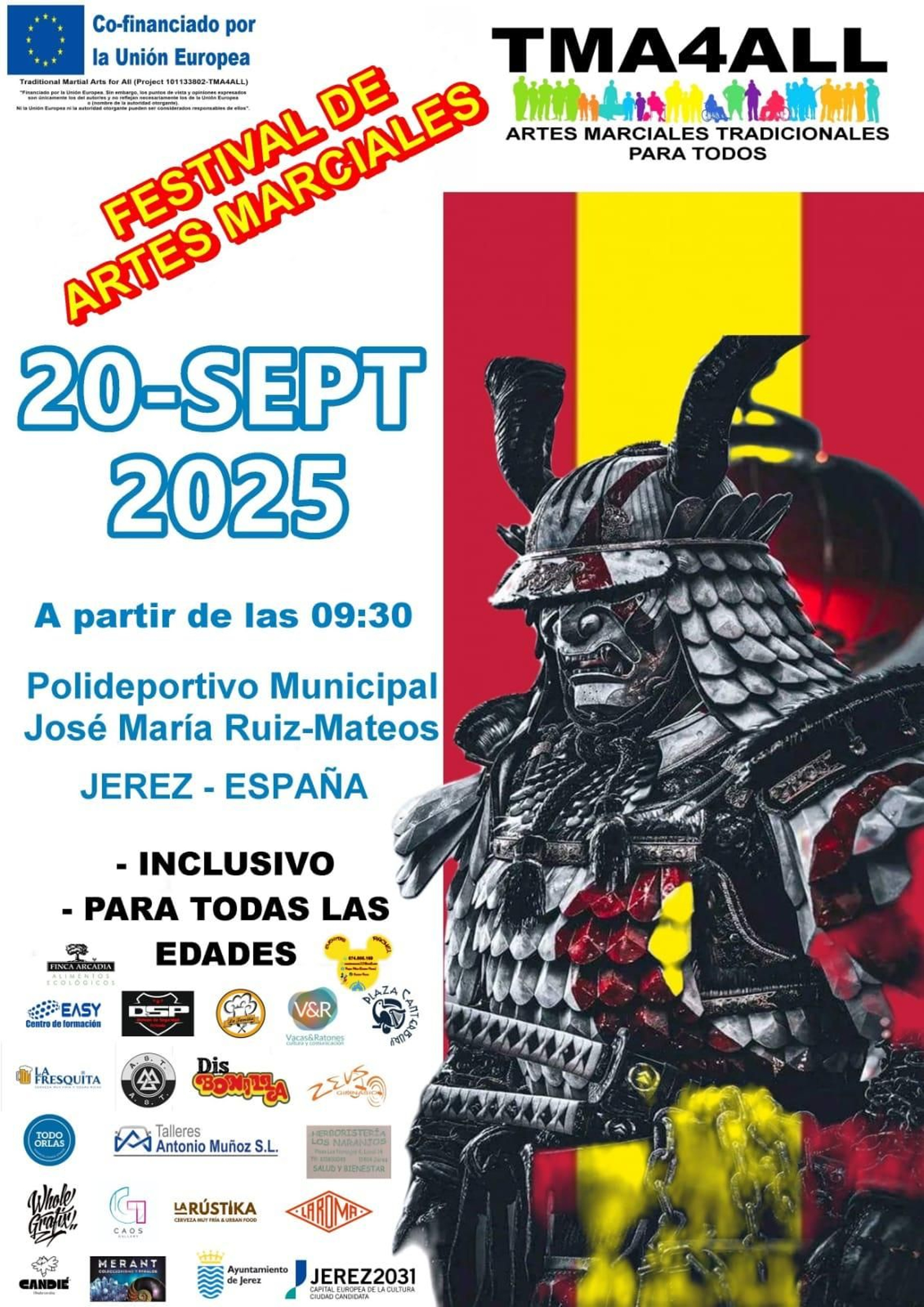 Cartel del Festival de Artes Marciales Inclusivo.
