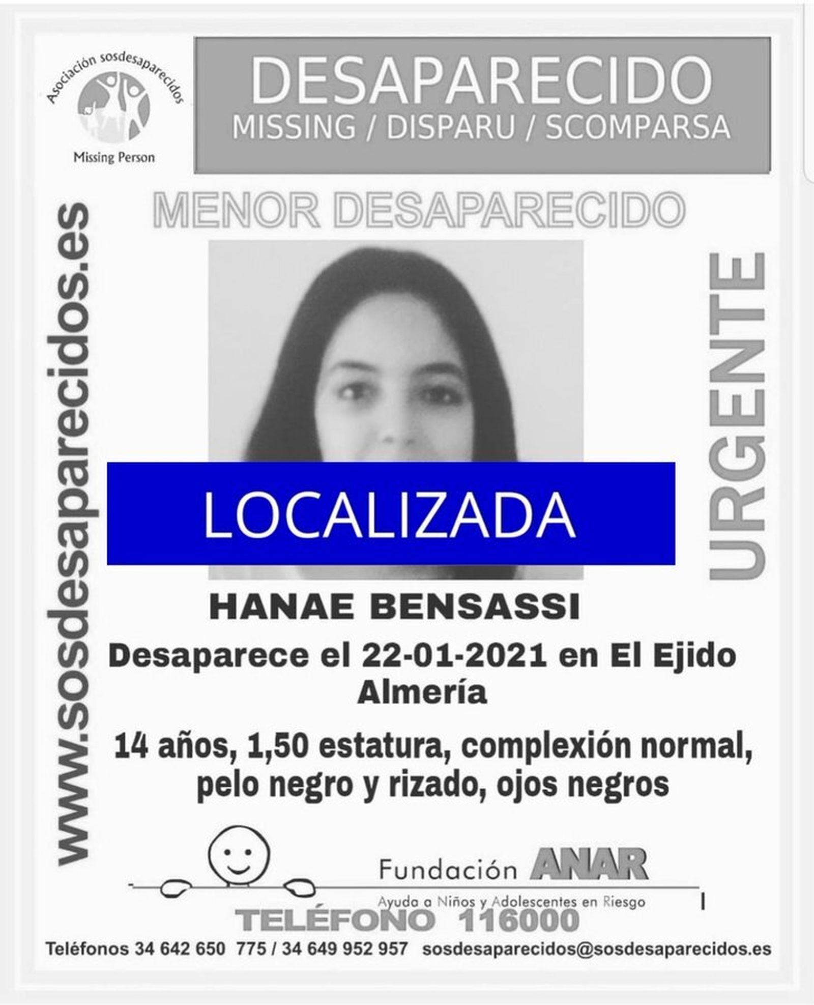 Localizados el joven desaparecido en Berja y la menor perdida en El Ejido