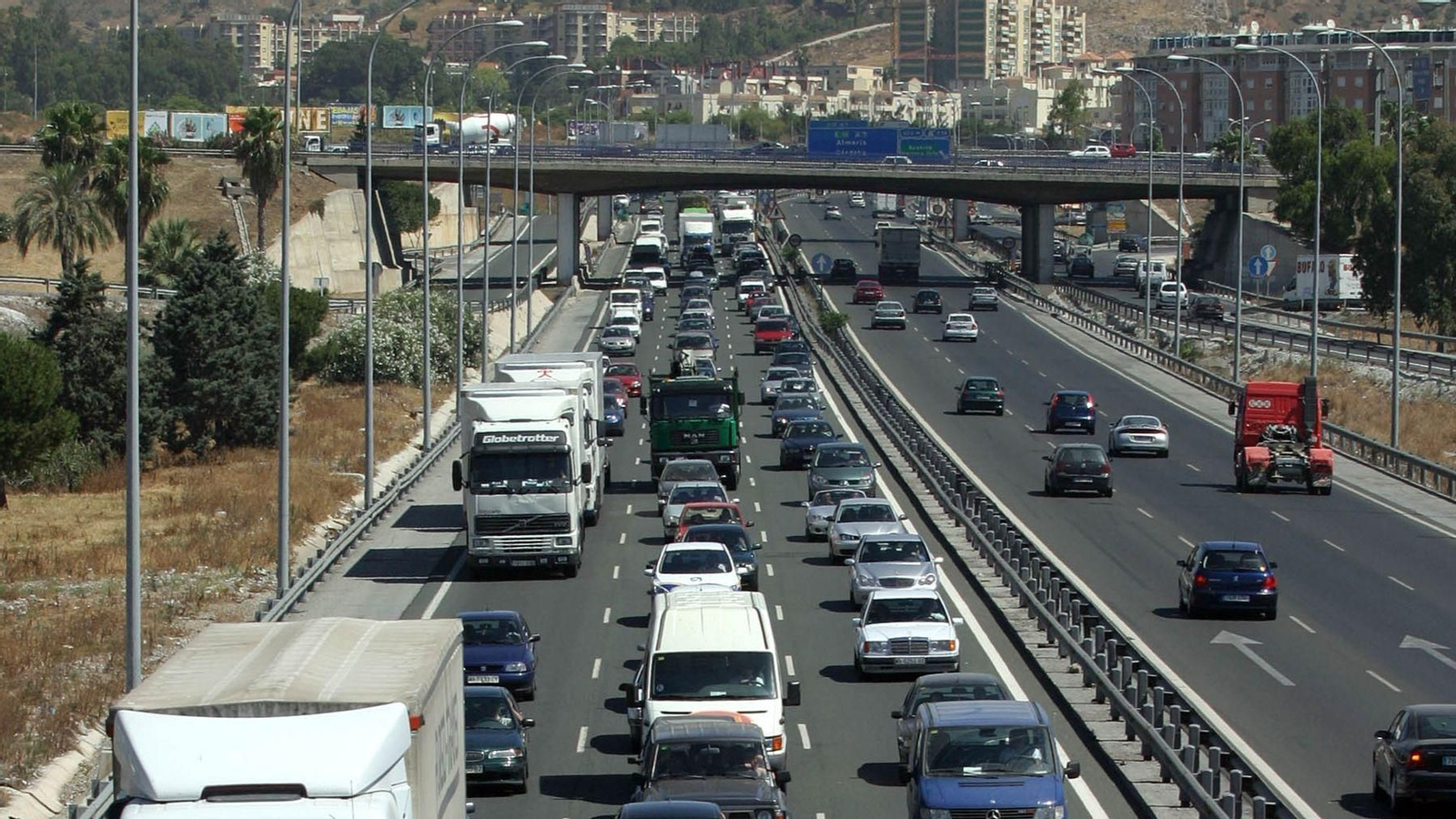 Tráfico intenso en Málaga.