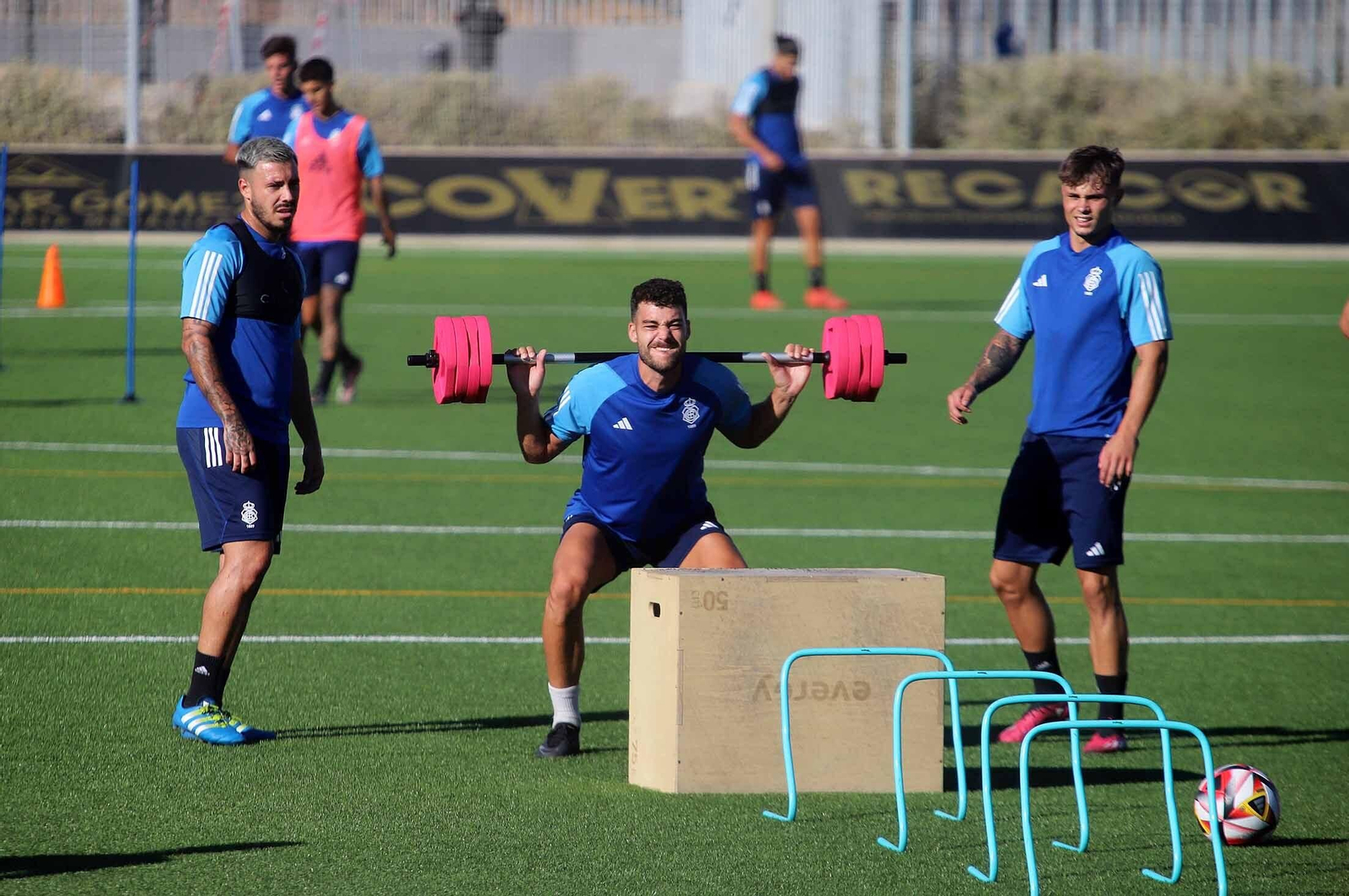 Imágenes del entrenamiento del Recre