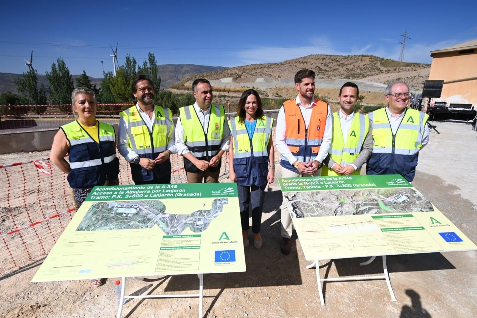 Imagen del inicio de las obras del segundo tramo del acceso a la Alpujarra de Granada
