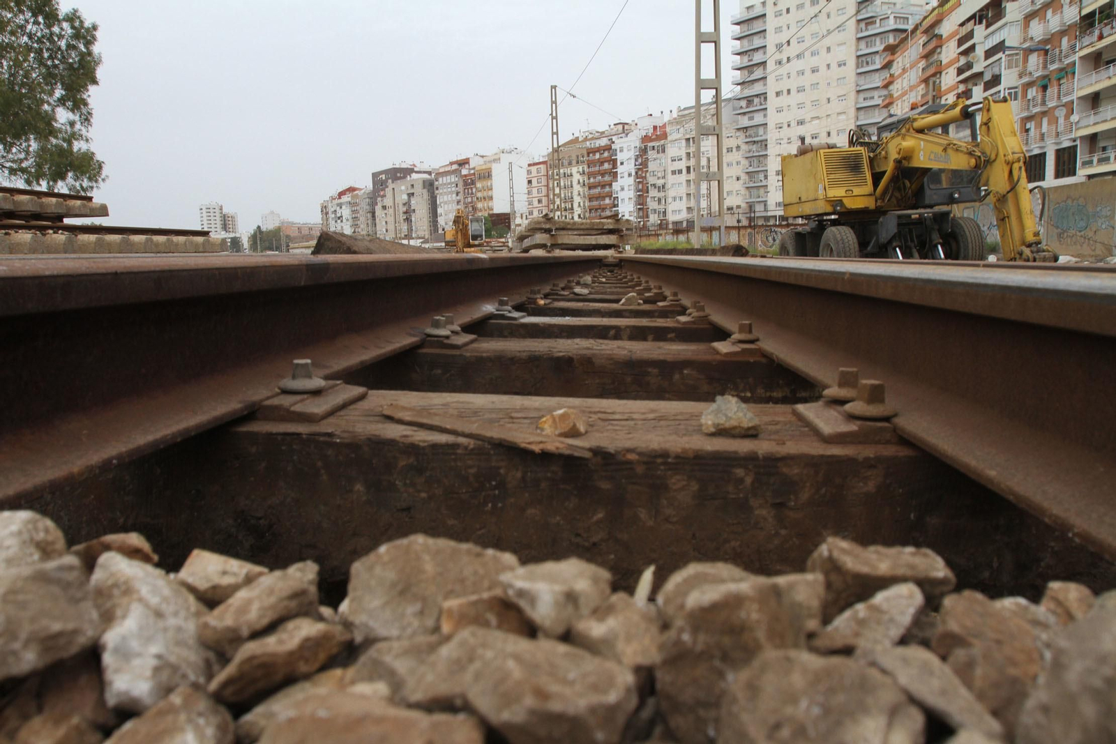 Los últimos preparativos de la estación de tren, en imágenes