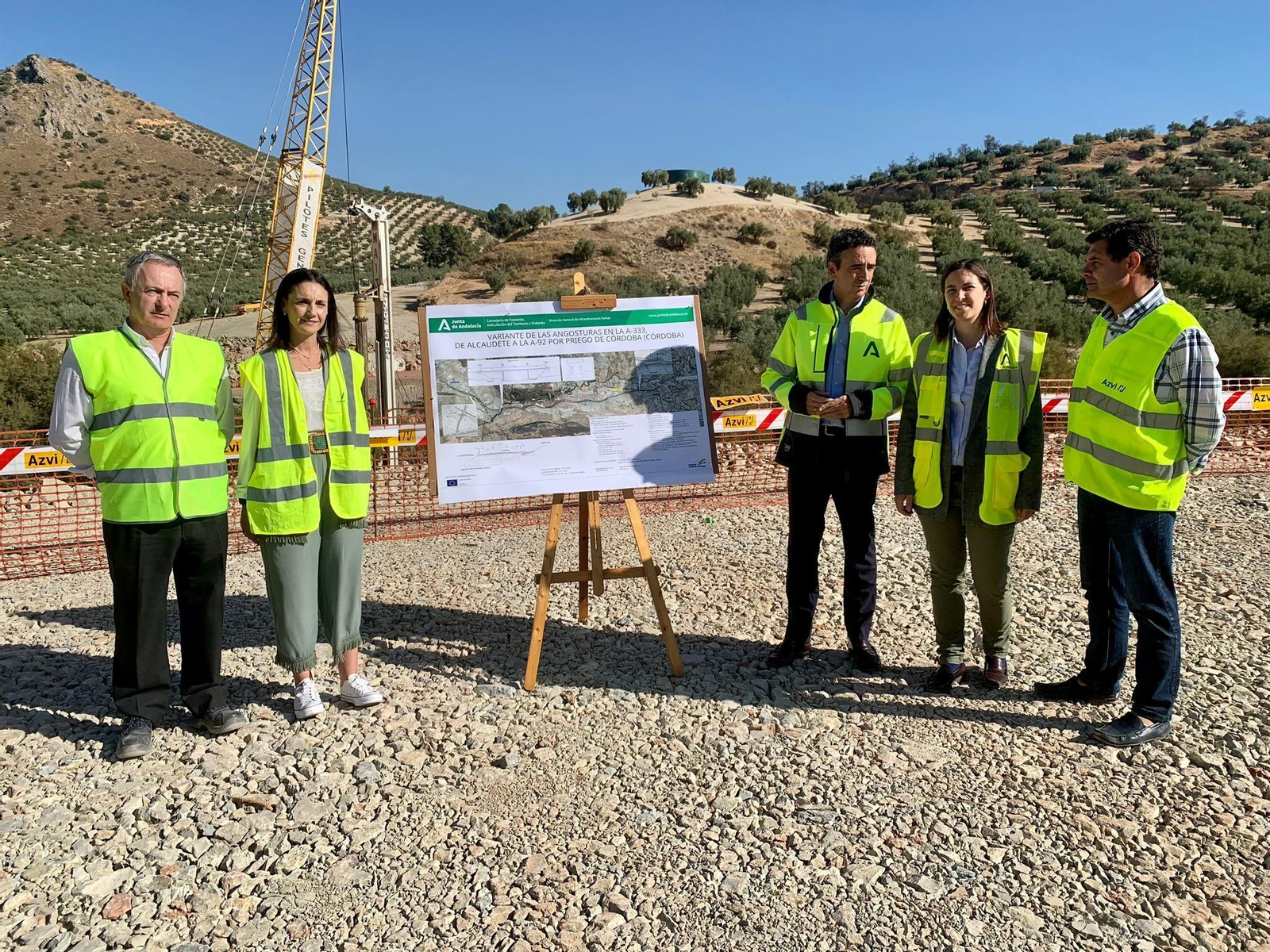Visita a las obras de Las Angosturas, en Priego de Córdoba.