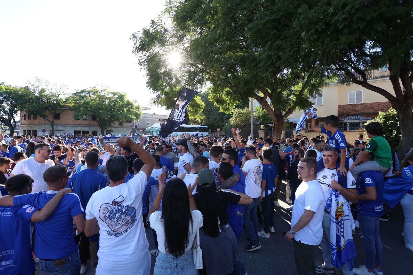 Así ha sido el recibimiento al Xerez CD en los aledaños de Chapín para el derbi