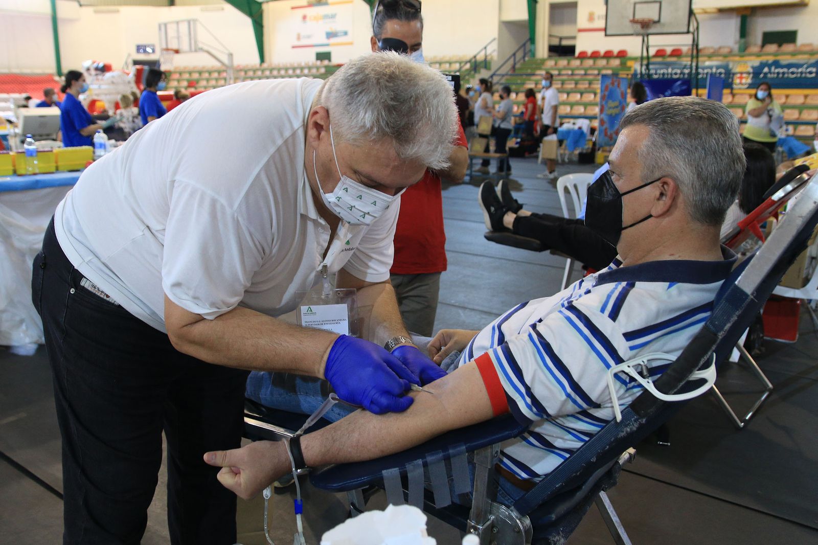 El pabellón Rafael Florido acoge el récord de donantes de sangre