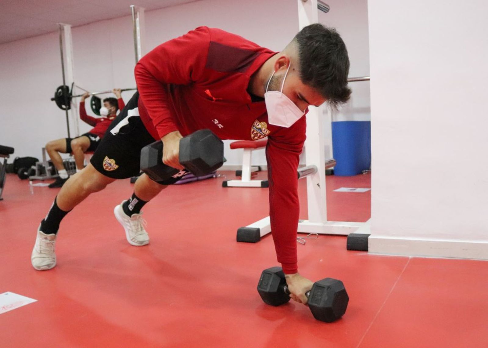Entrenamiento de fuerza previo al viaje a Las Palmas.