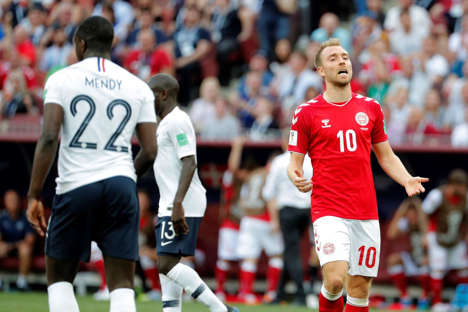 Las imágenes del Dinamarca-Francia