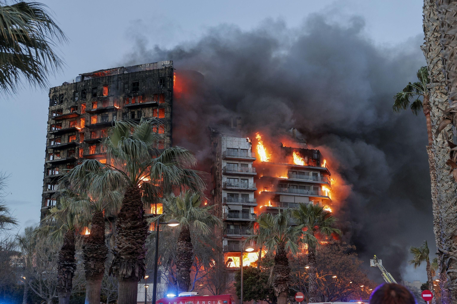 El incendio del edificio en Valencia, en imágenes El incendio del edificio en Valencia, en imágenes