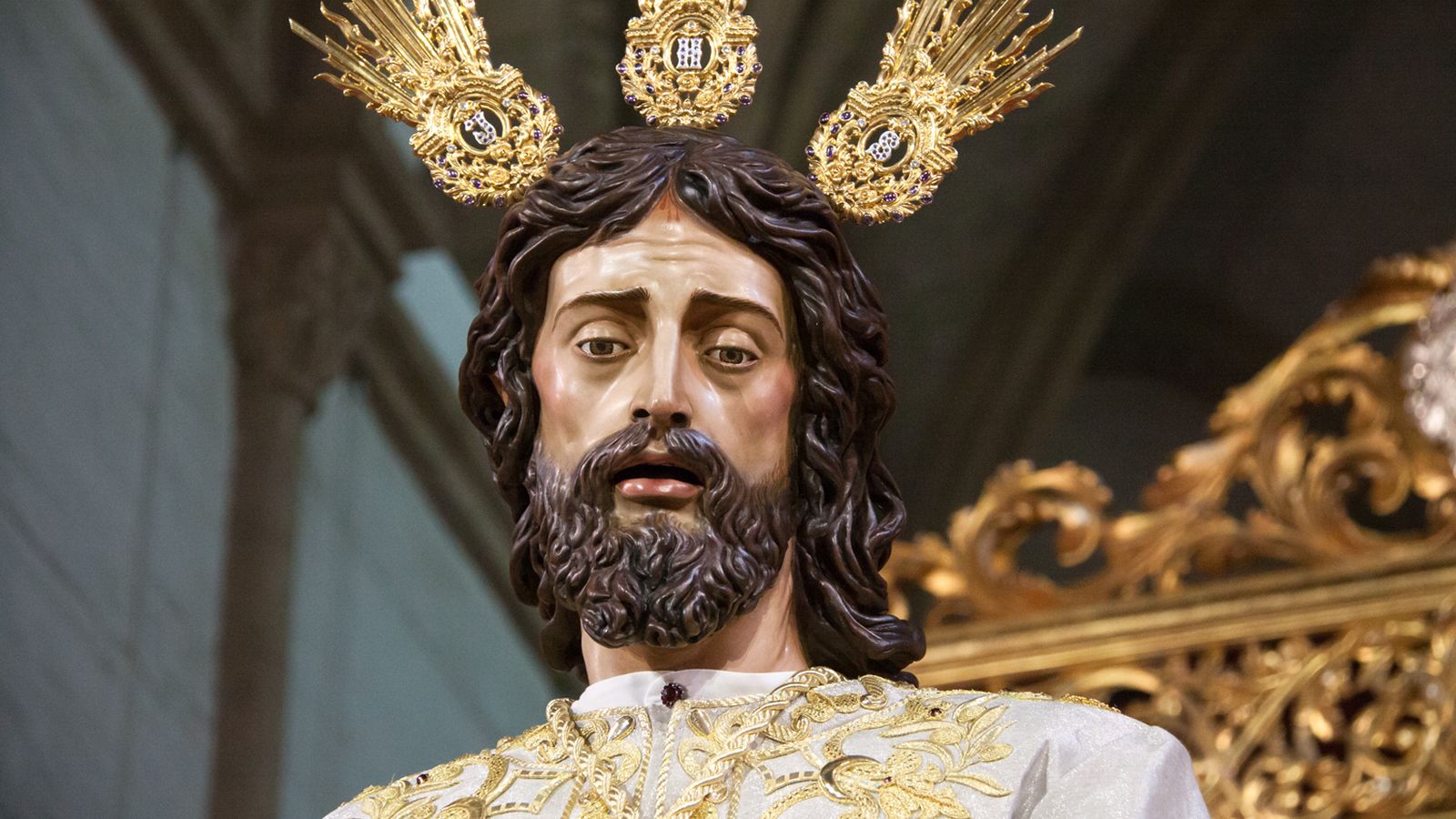 Nuestro Padre Jesús de la Paz expuesto en veneración