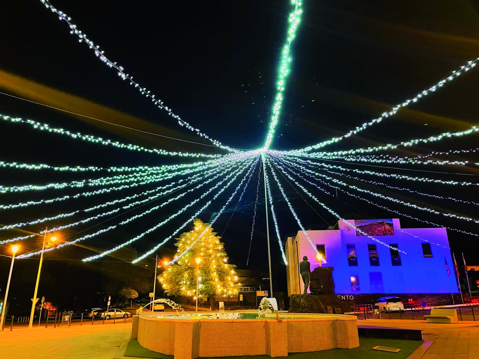 Minas de Riotinto iluminada por Navidad