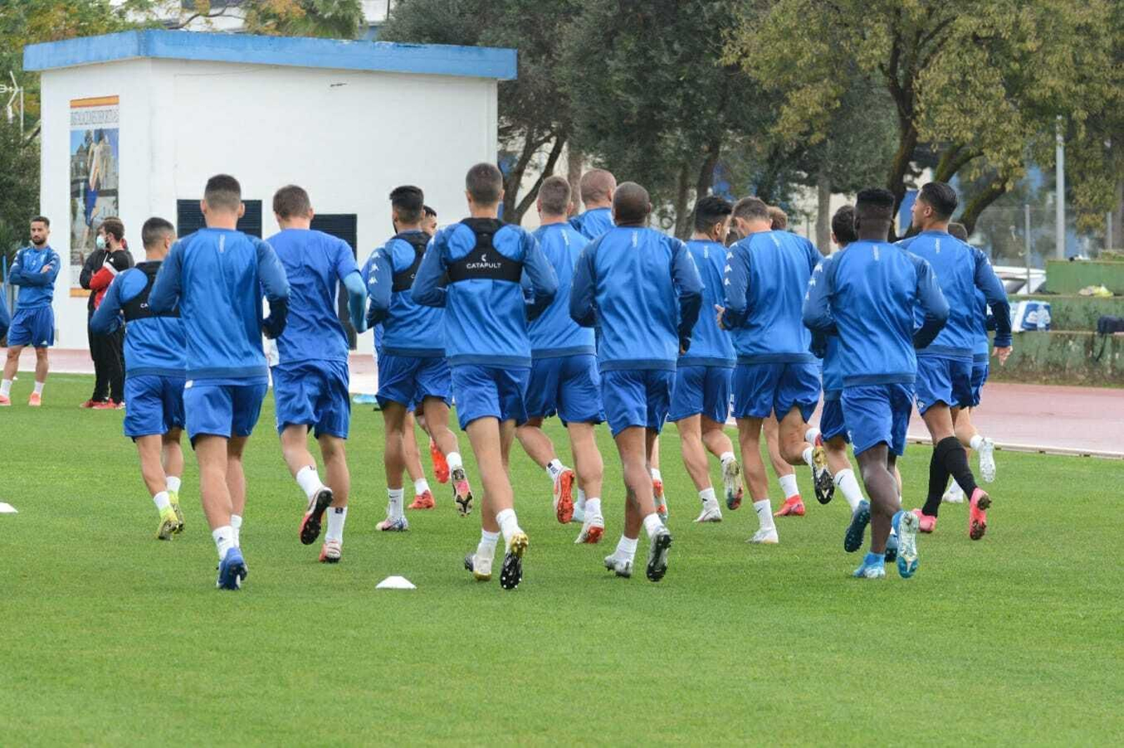 El San Fernando, en su entrenamiento de este miércoles.