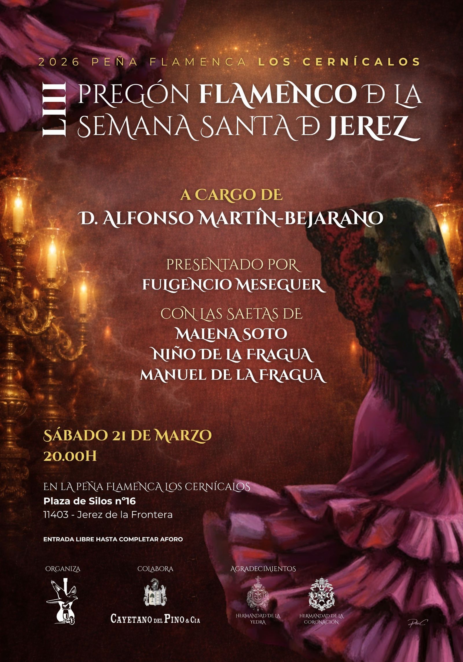 Cartel del Pregón Flamenco de Los Cernícalos.