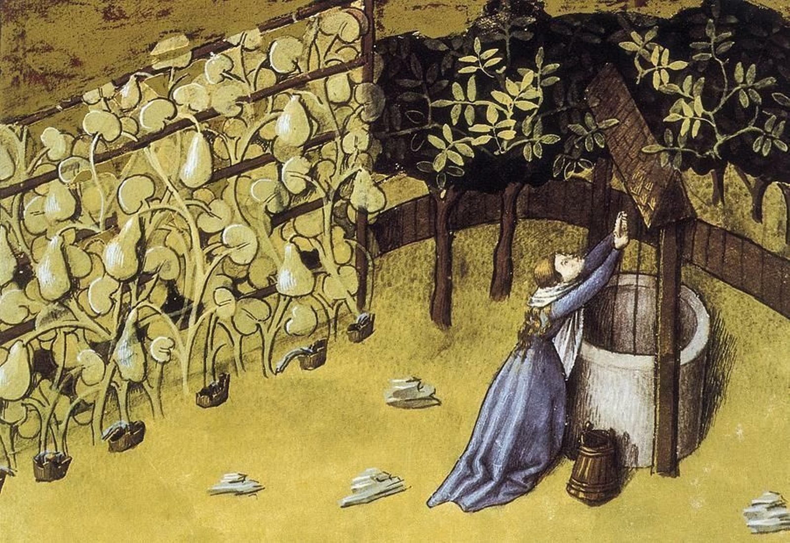 Escena campesina del Codex Granatensis.