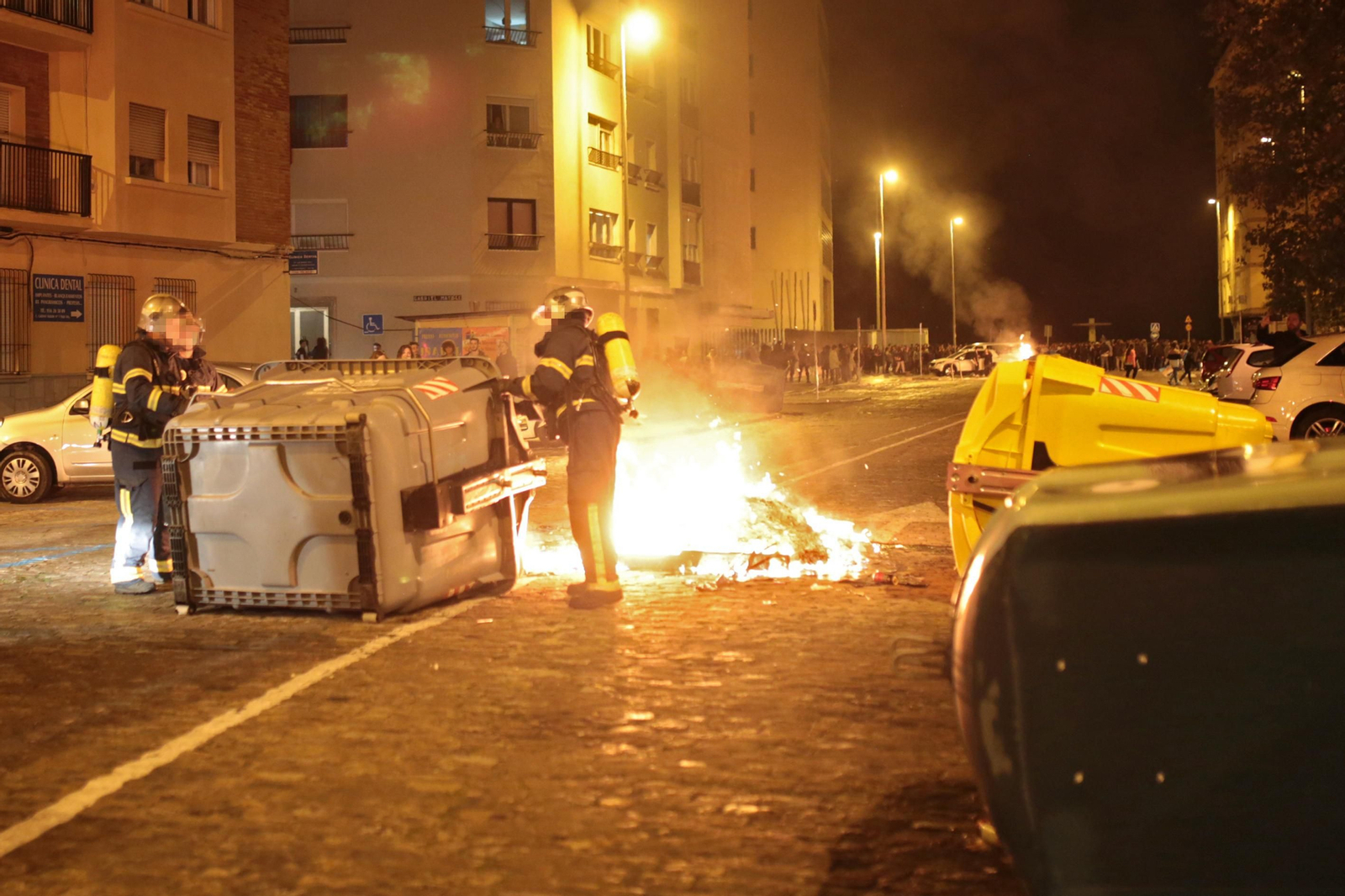 Disturbios en la manifestación de Cádiz