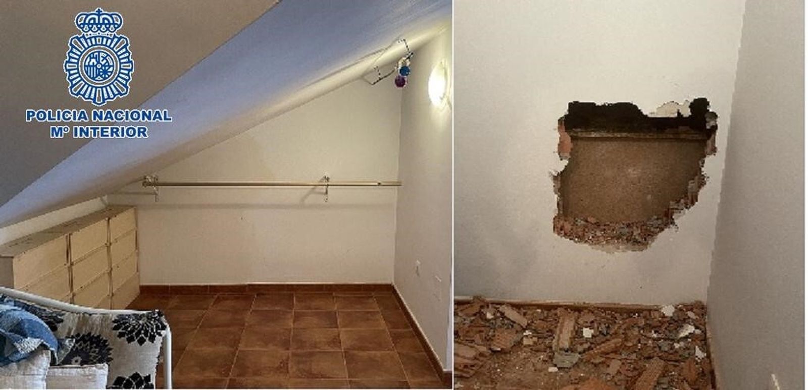 Lugar en el que la Policía encontró los restos de Sibora.