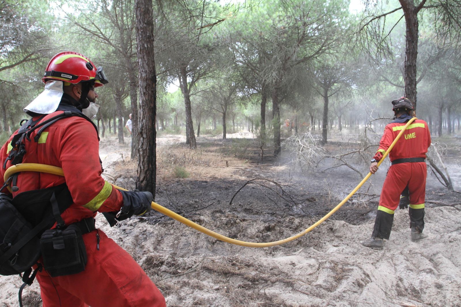 Las imágenes del incendio en Moguer y Mazagón