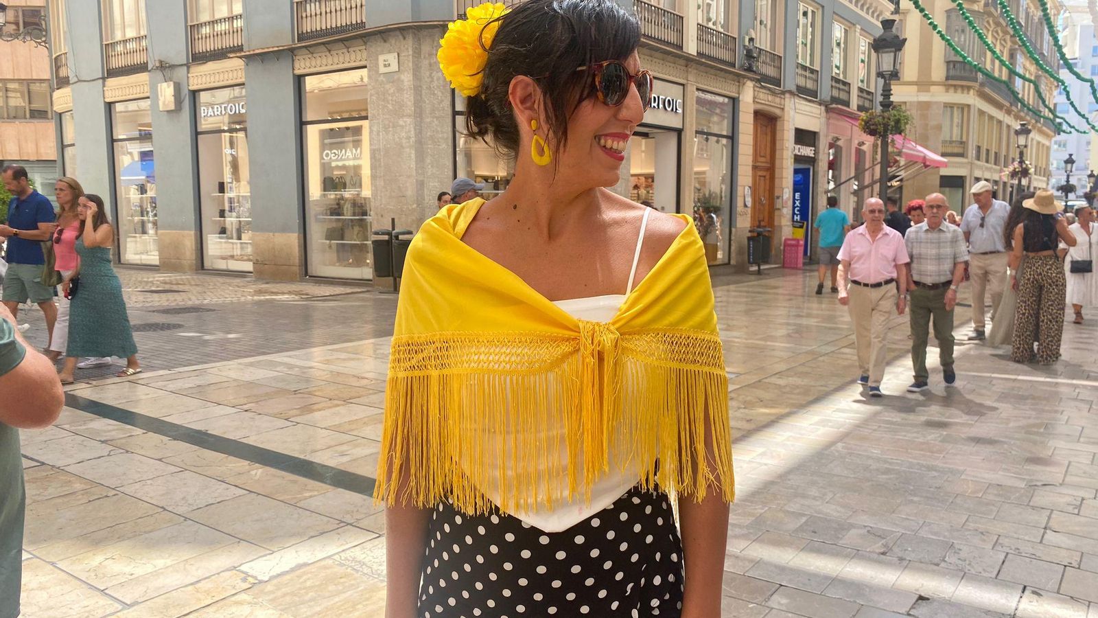 Katia en calle Larios. Katia en calle Larios.