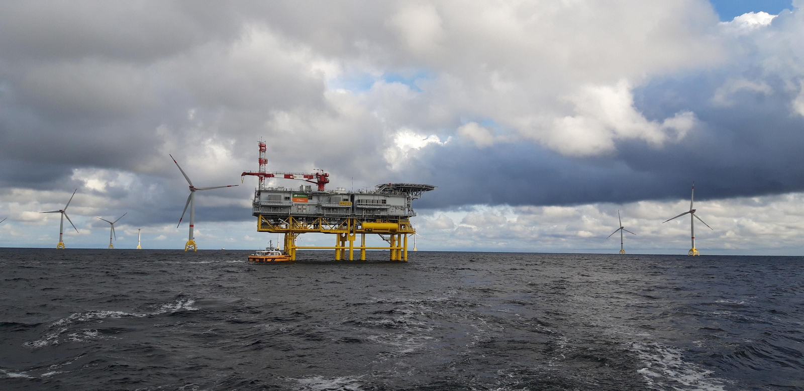 Imágenes del parque eólico marino de 'Wikinger'
