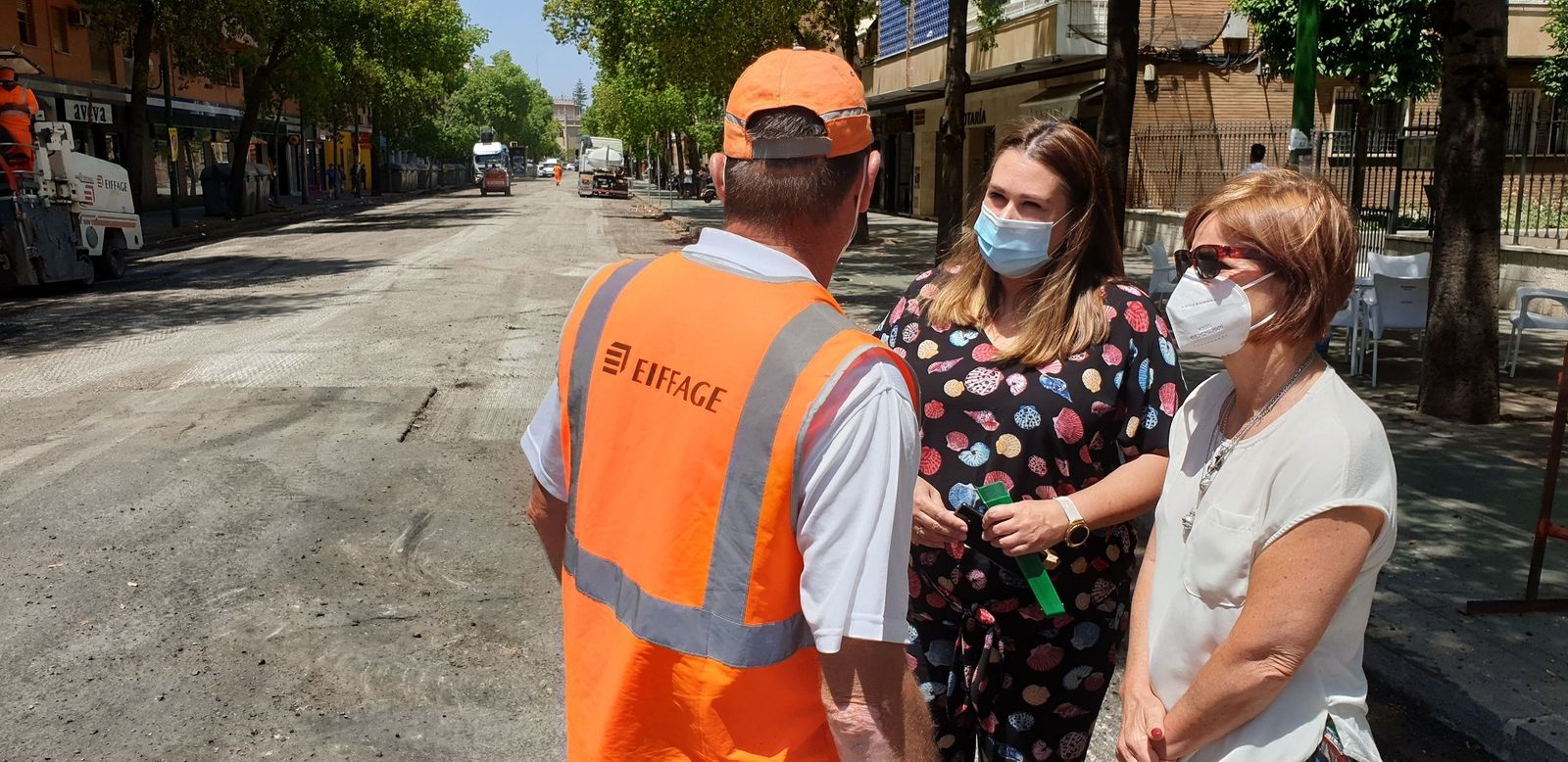 La delegada del Distrito Sur, Marisa Gómez , en una foto de archivo en las obras de Felipe II.
