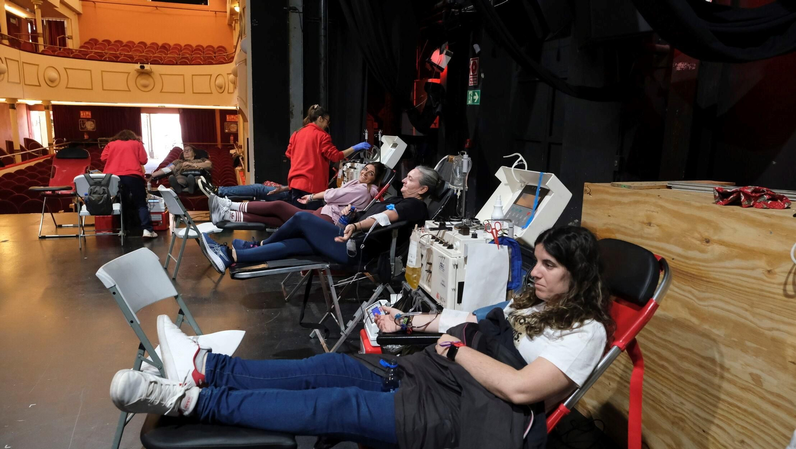 Colecta de sangre en el Teatro Apolo de la capital