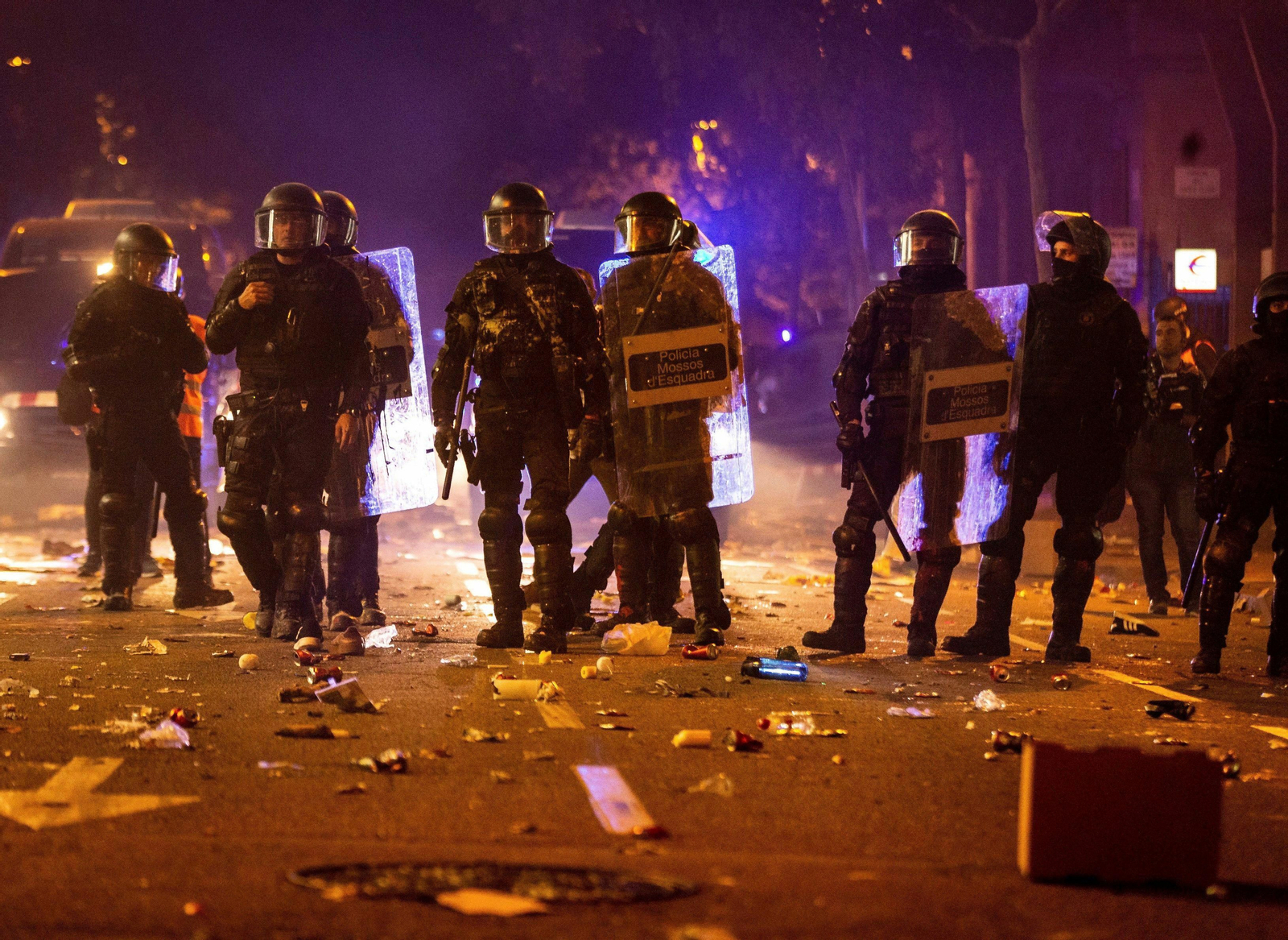 Los graves disturbios en Cataluña