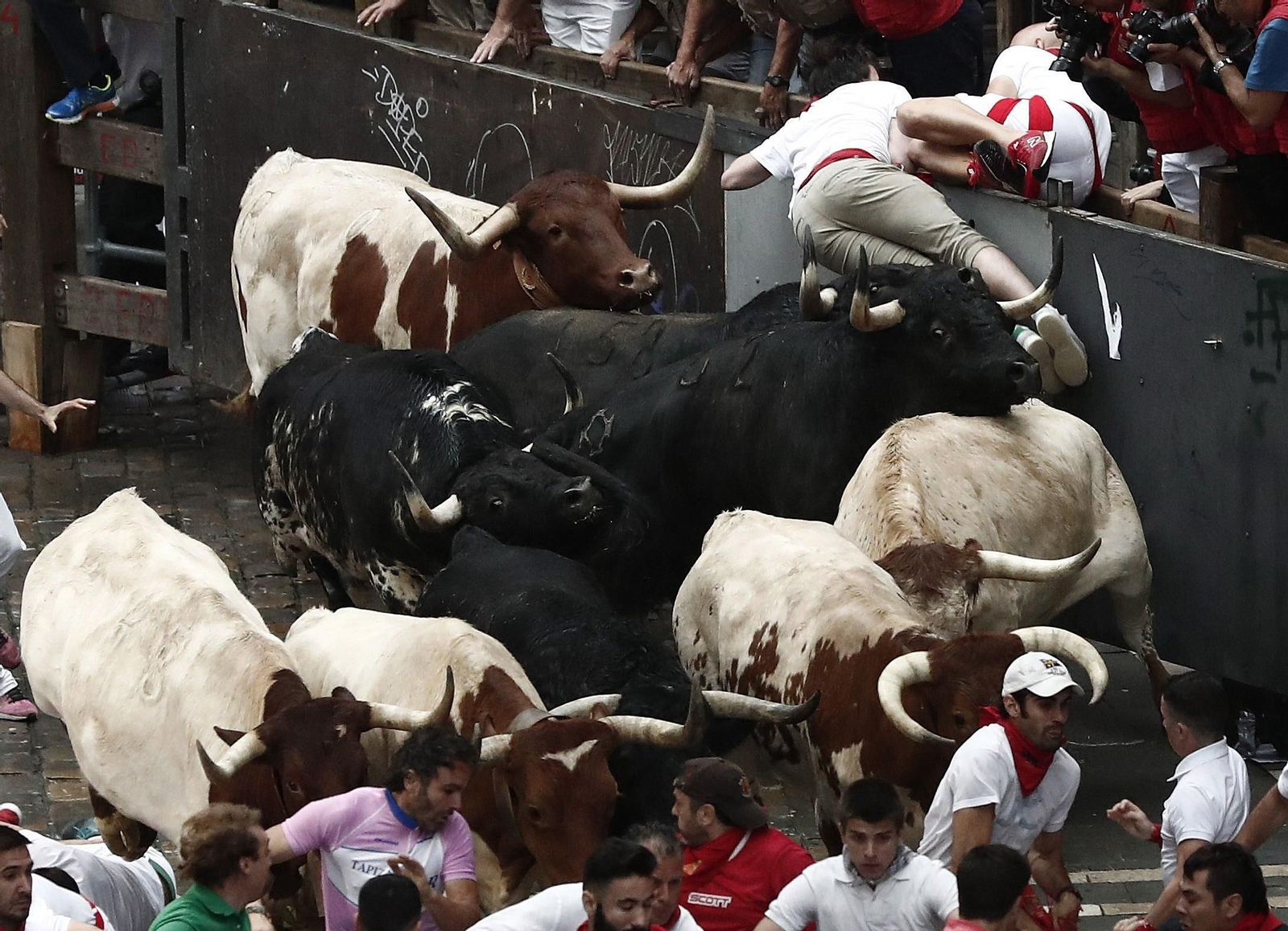 Las imágenes del primer encierro de los sanfermines 2018
