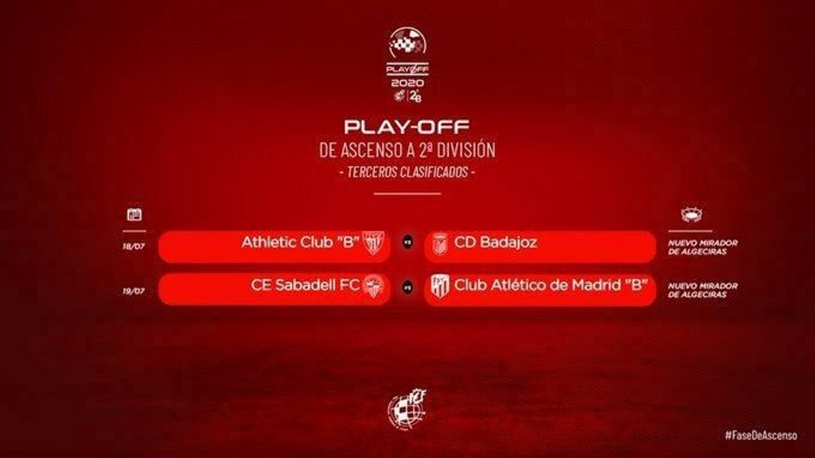 Los emparejamientos que se jugarán en el Nuevo Mirador de Algeciras