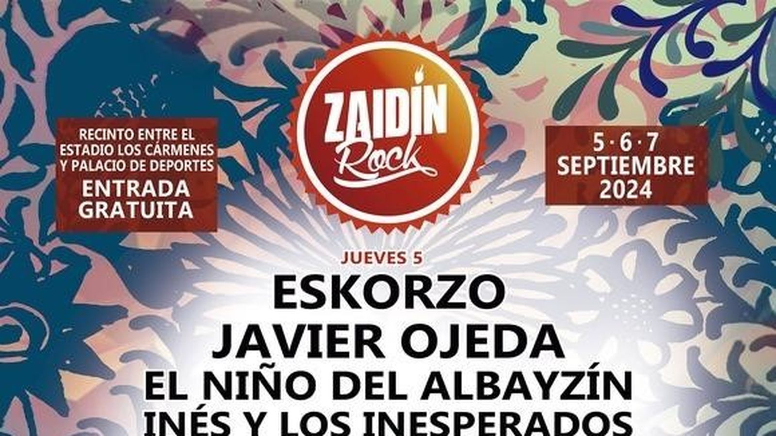 Cartel Oficial Festival Zaidín Rock 2024.
