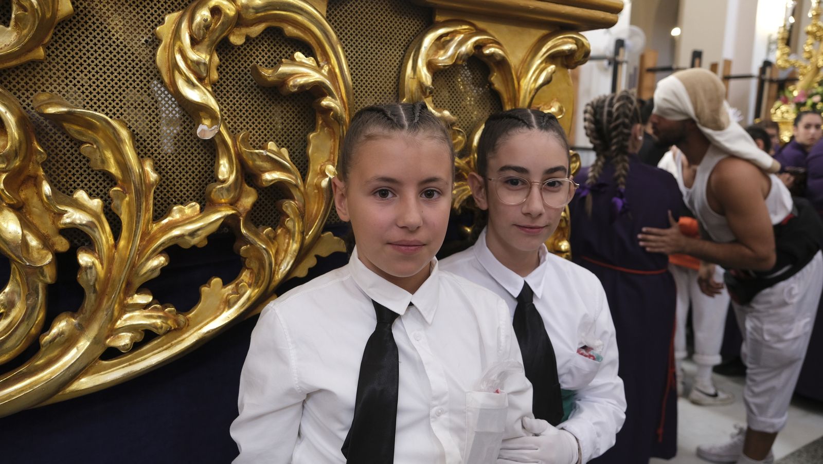 La procesión del Encuentro por las calles de Almería, en imágenes