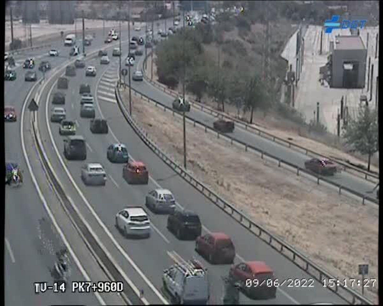 Imagen actualizada del tráfico en la Circunvalación en la salida de La Cueva de Maracena