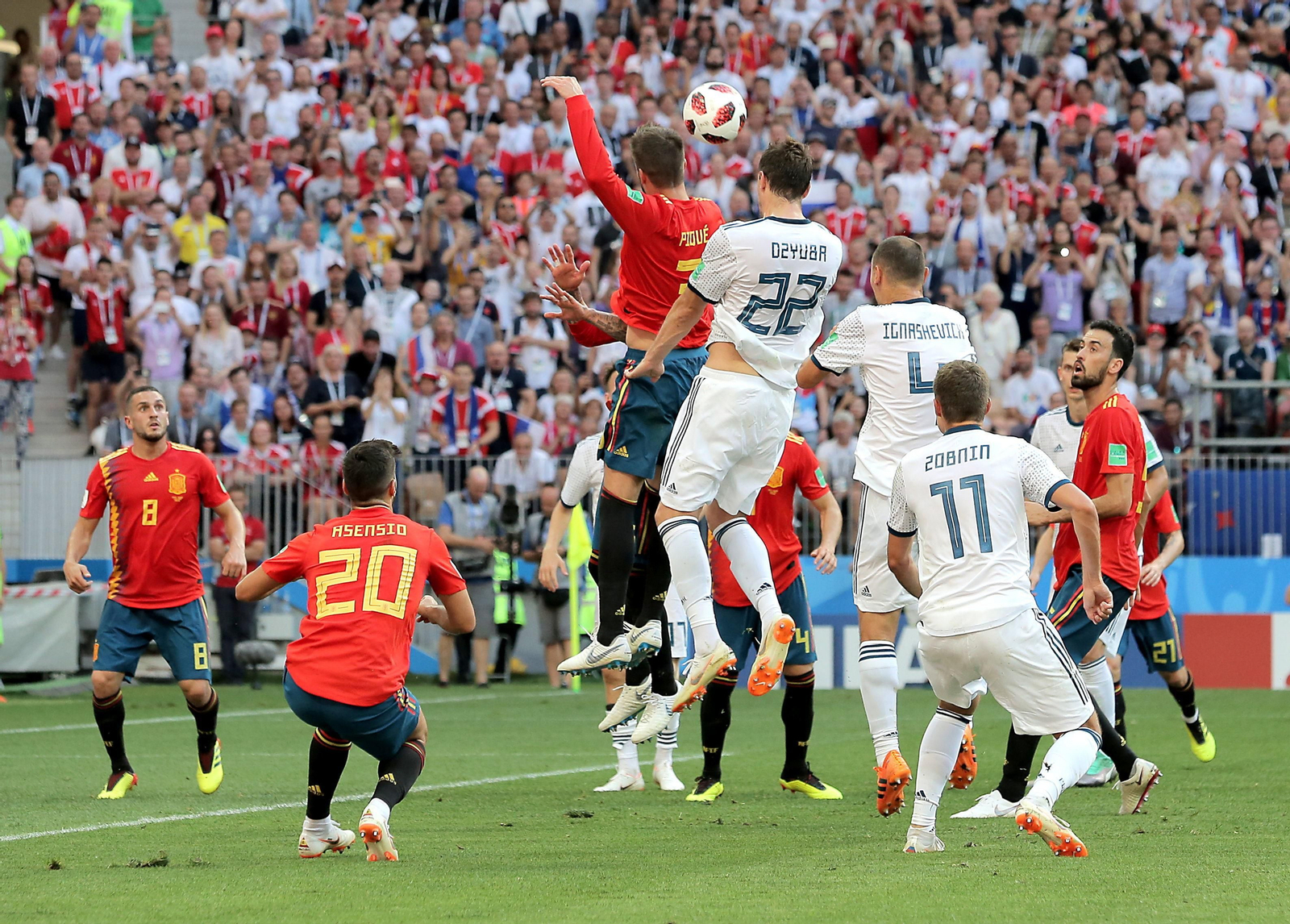 Las imágenes del España-Rusia