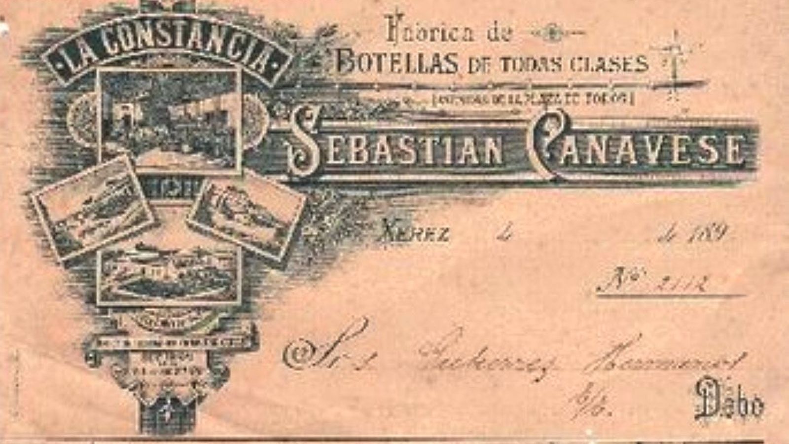 Membrete de un albarán de La Constancia, finales del XIX.