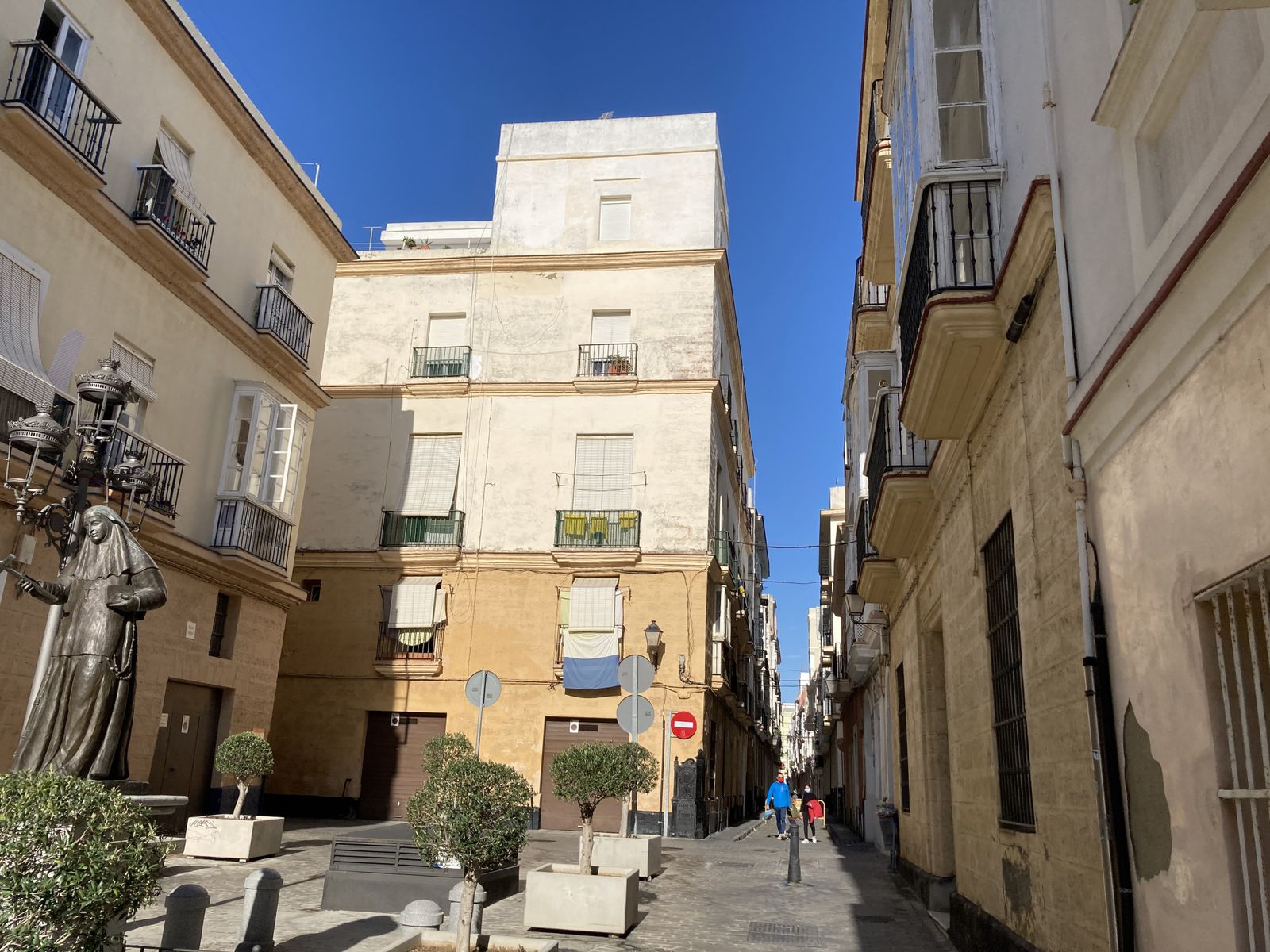 Plaza Viudas, donde estuvo situado el Vigía de Cádiz