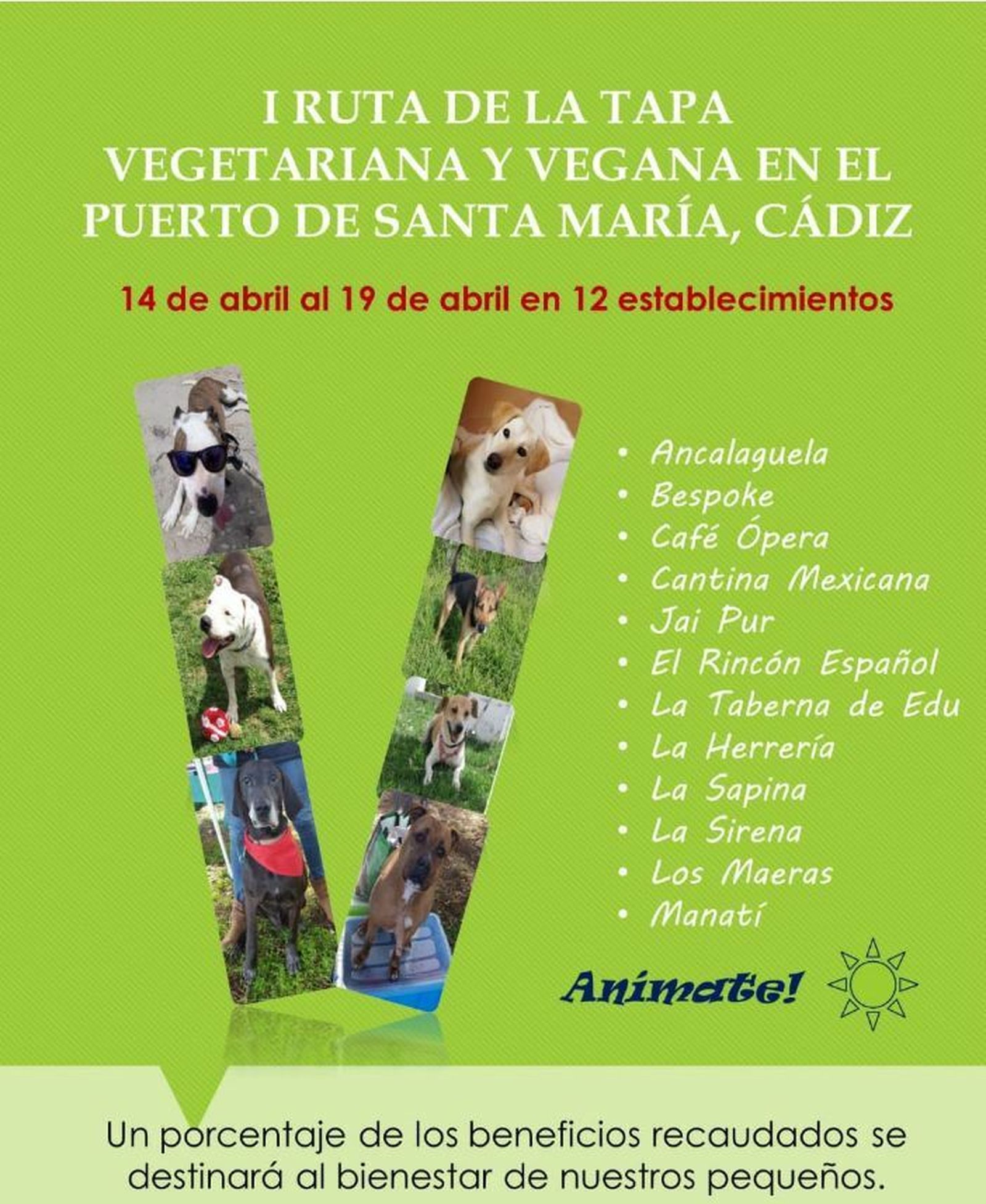 El Puerto acogerá la I Ruta de la Tapa Vegetariana y Vegana  de la provincia.