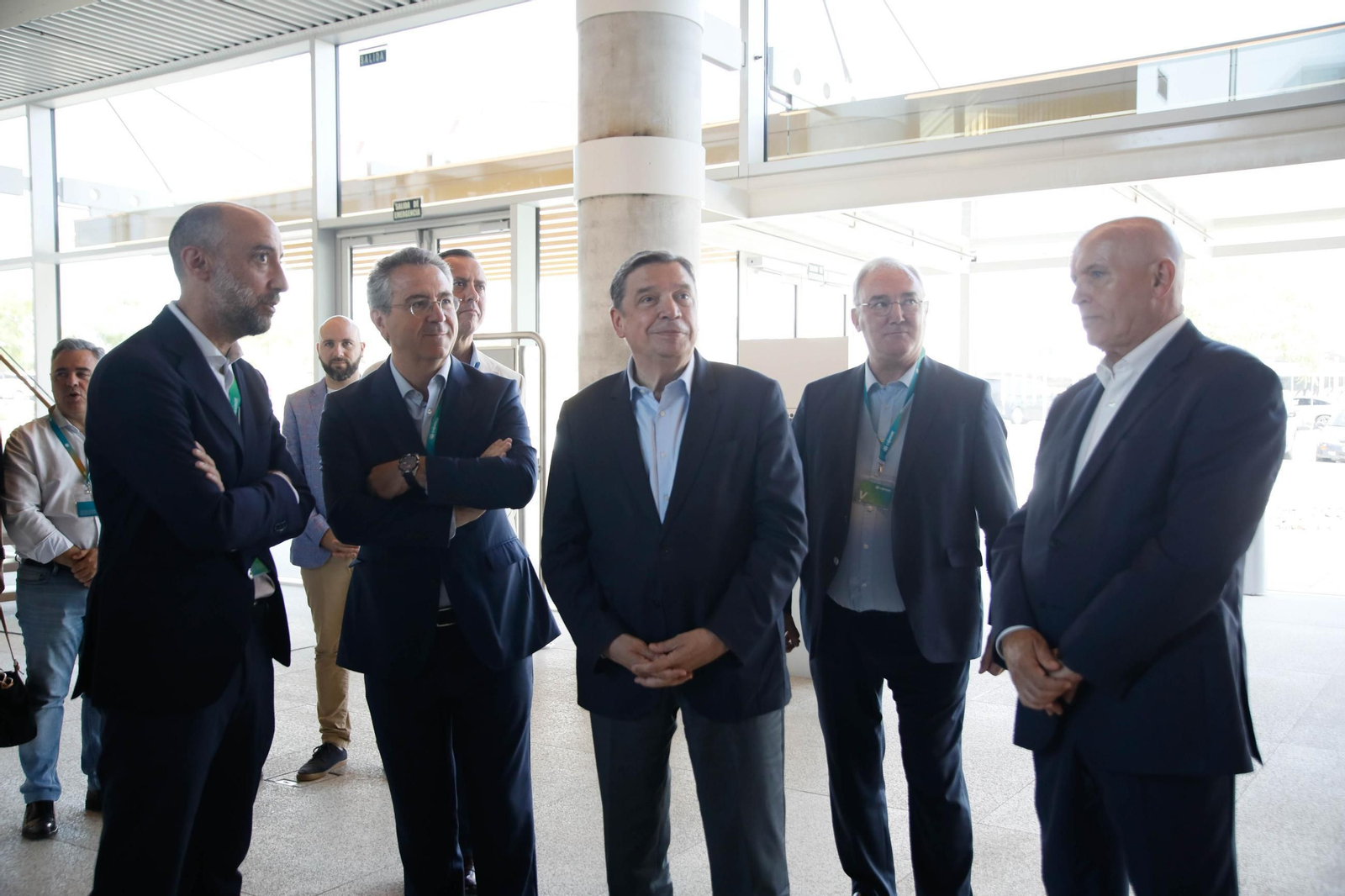 El ministro de Agricultura, Pesca y Alimentación, Luis Planas, visita el Centro Tecnológico Financiero del Grupo Cajamar en el Parque Científico-Tecnológico de Almería (PITA), en imágenes