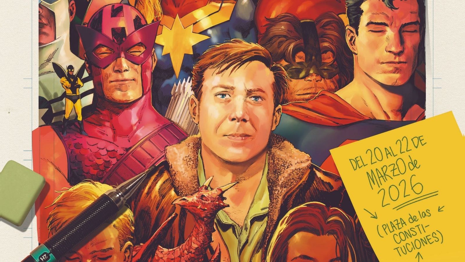 Los artistas implicados en el cartel de esta primera edición han sido Álvaro Martínez Bueno, responsable del dibujo y color, y David Lafuente, en el diseño.