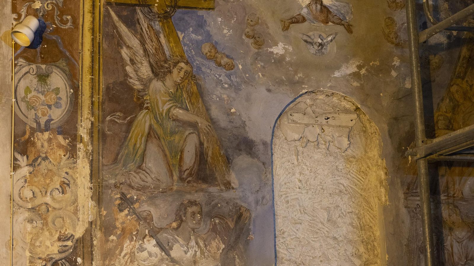 Detalle de las pinturas murales.