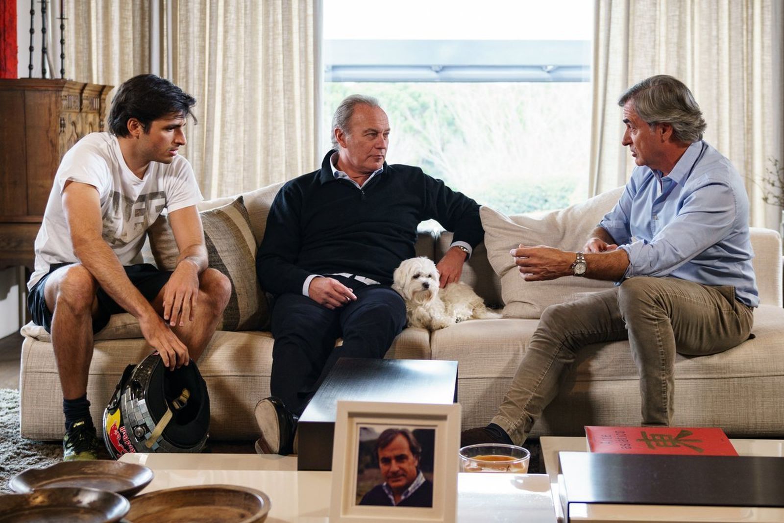 Bertín Osborne en la cita de hoy con Carlos Sainz sénior y júnior.