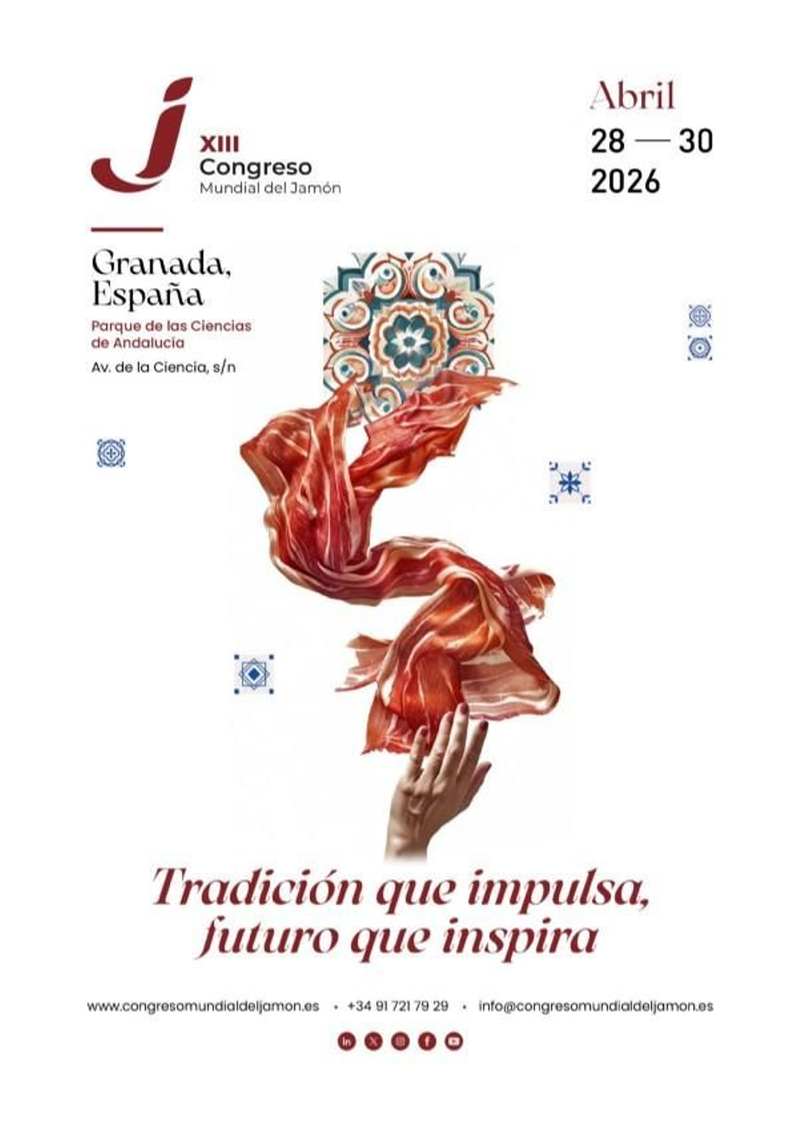 Cartel del XIII Congreso Mundial del Jamón.
