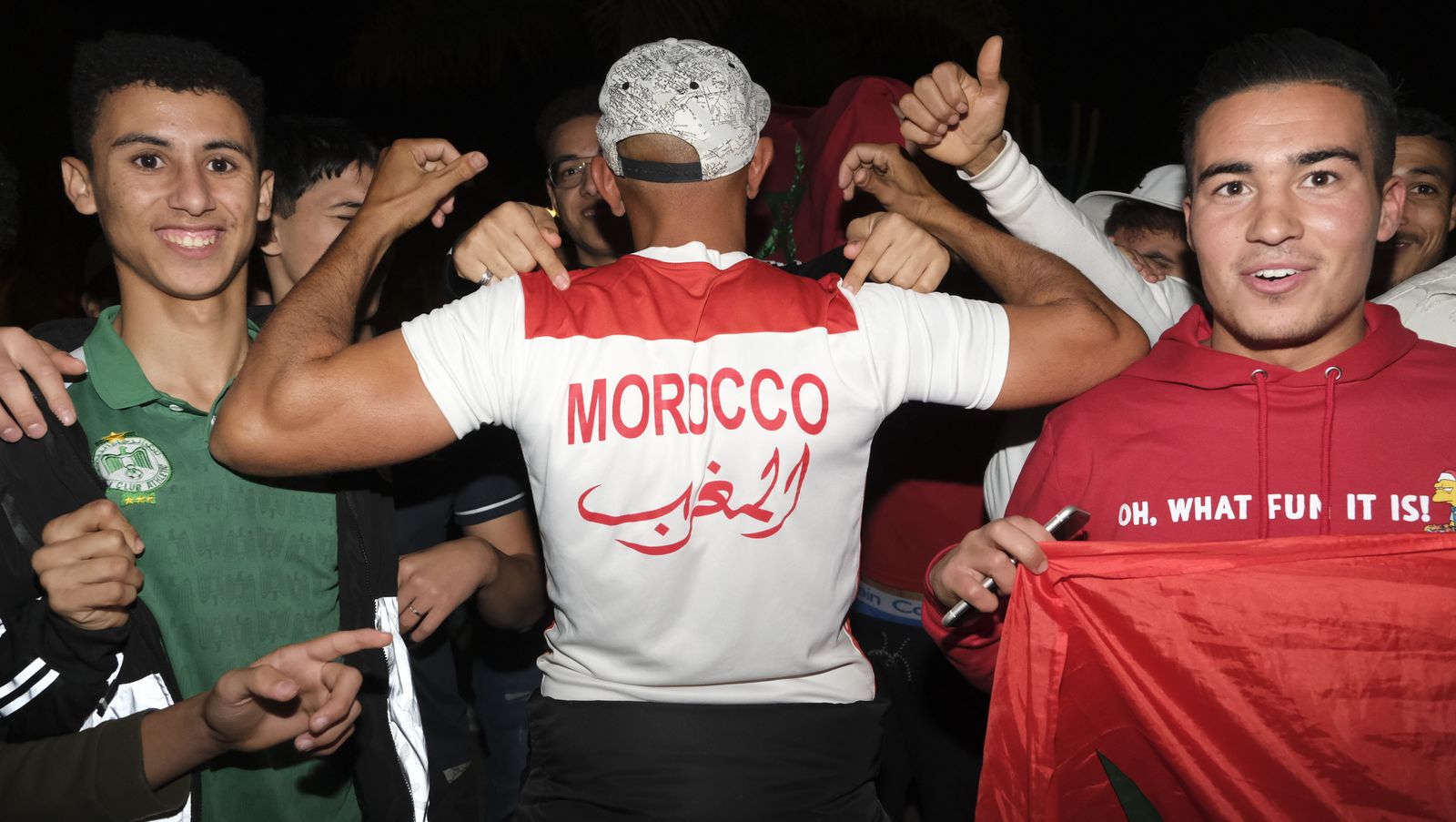 Imágenes de la celebración en Almería, del pase a semifinales de Marruecos en el Mundial de Fútbol de Qatar