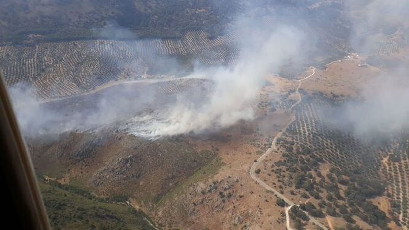 Detalle del incendio de Rute.