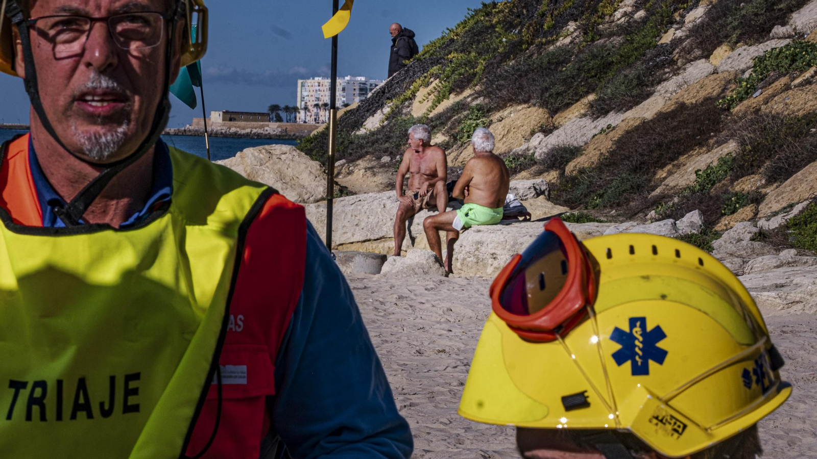 Todas las imágenes del simulacro de tsunami en Cádiz