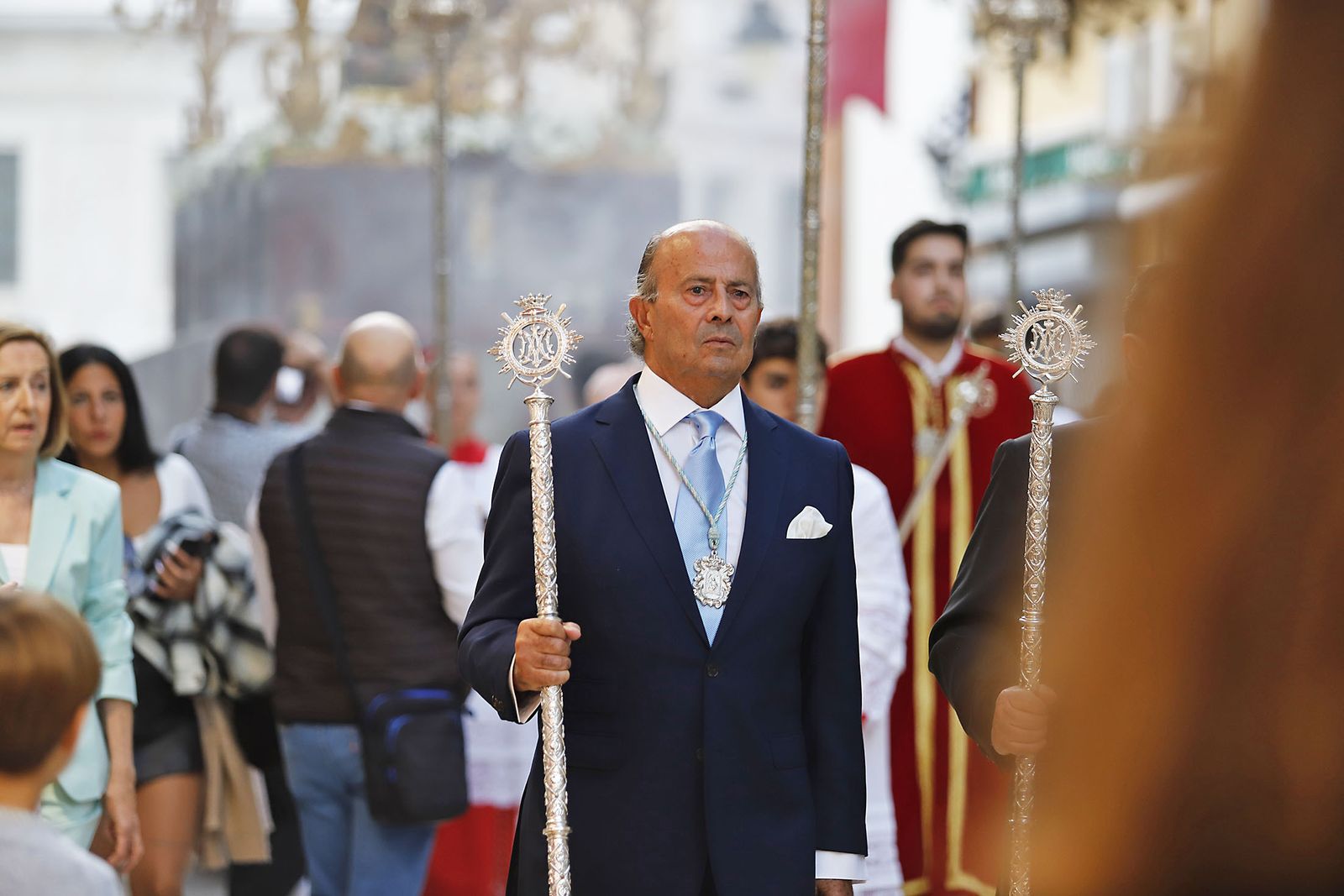 Imágenes del Sagrado corazón de Jesús en procesión por las calles del centro