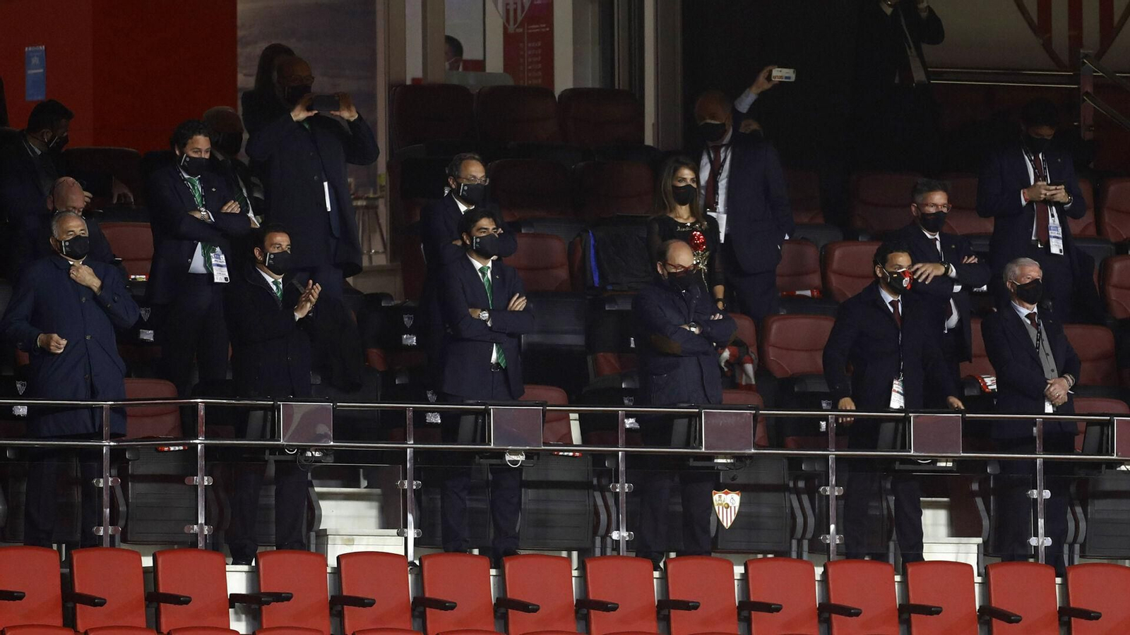 Ángel Haro y José Castro en el palco del Ramón Sánchez-Pizjuán en el último Sevilla-Betis.
