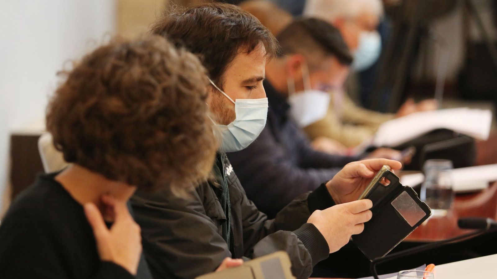 El concejal Ángel Cardiel, durante un pleno.