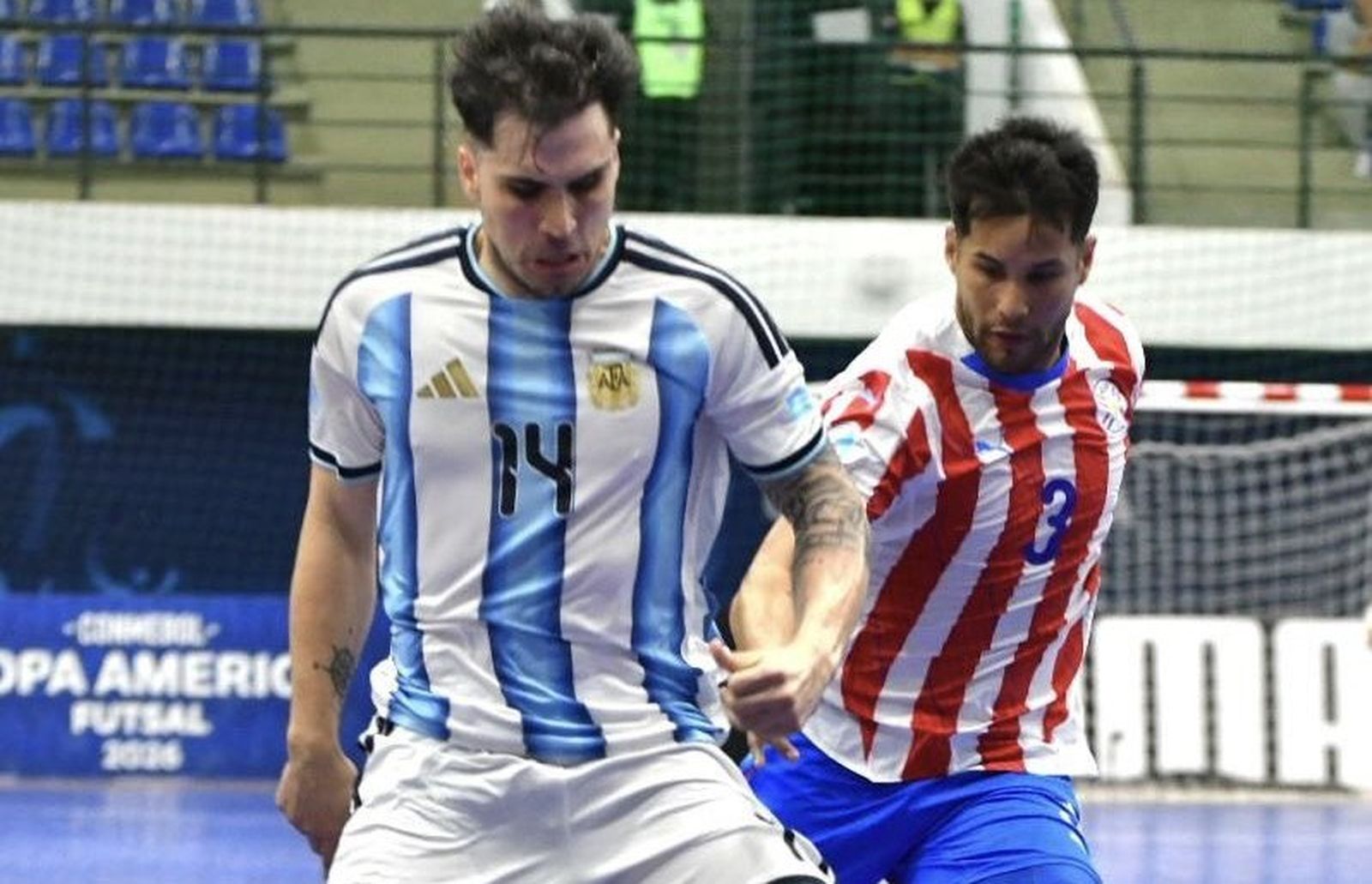 Mati Rosa, en un momento del duelo ante Mareco.