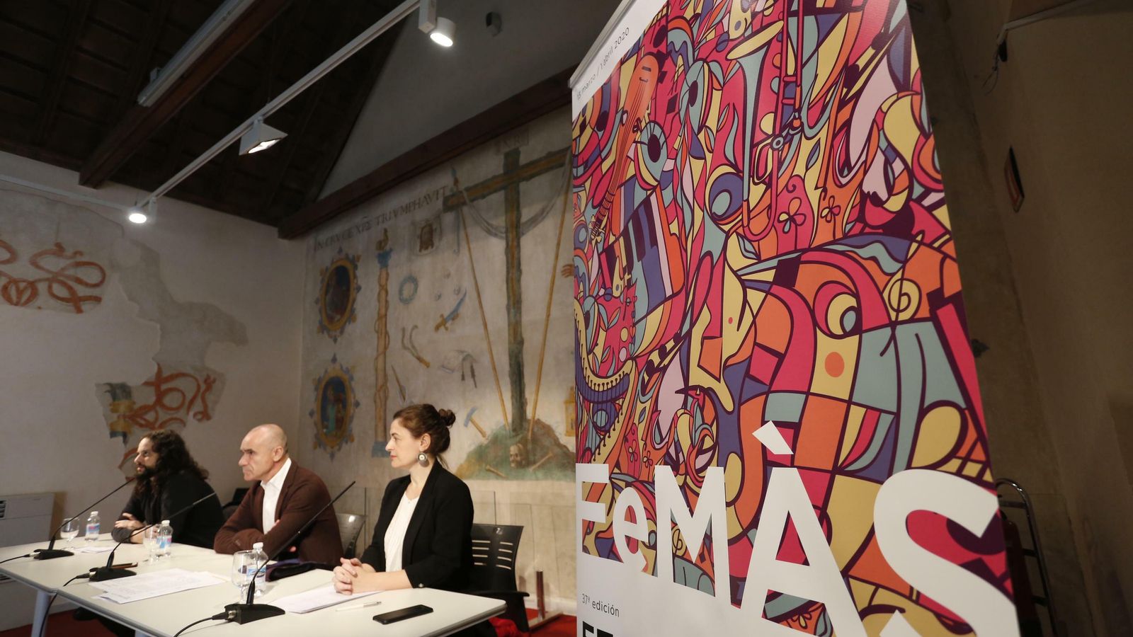 Alqhai, Muñoz y Maider Múgica, directora adjunta del CNDM, que coproduce tres programas.