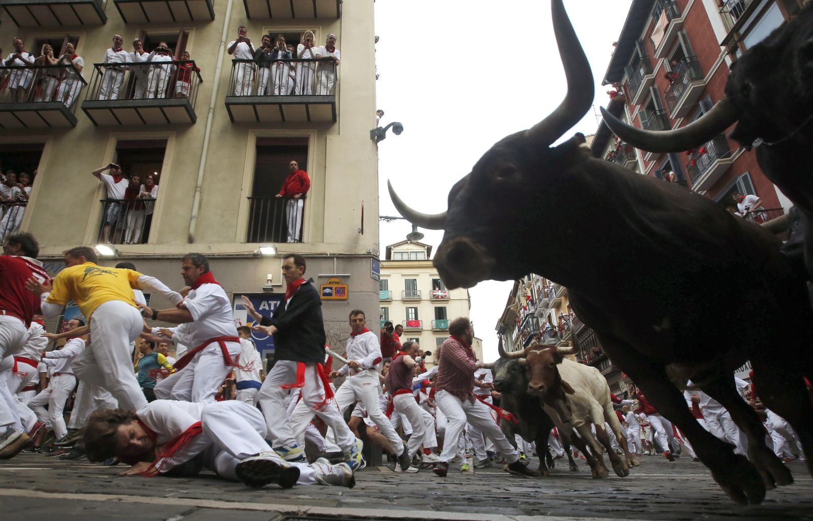 Las imágenes del último encierro de los sanfermines